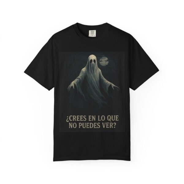 Spooky Ghost T-Shirt, Unisex Garment-Dyed Tee, Halloween Shirt, Vintage Graphic Tee, Alternative Apparel, Unique Gift Idea - Image 2