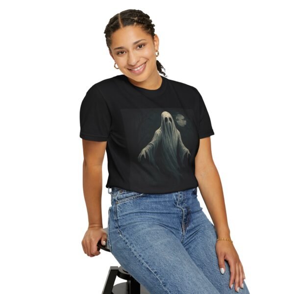 Spooky Ghost T-Shirt, Unisex Garment-Dyed Tee, Halloween Shirt, Vintage Graphic Tee, Alternative Apparel, Unique Gift Idea - Image 7
