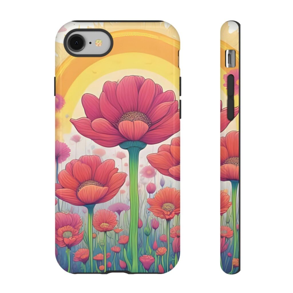 Floral Phone Case – Tough Cases for Nature Lovers, Durable Phone Cover, Unique Gift, Spring Decor, Vibrant Design