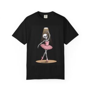 Ballet Skeleton T-Shirt | Unisex Garment-Dyed Tee, Halloween Costume, Dance Gift, Spooky Season Shirt, Unique Graphic T-Shirt