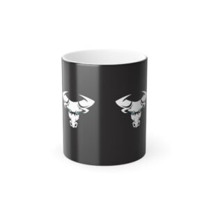 Color-Changing Bull Skull Mug — 11oz Heat Reveal Coffee Cup
