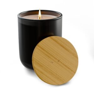 Engraved 14oz Scented Soy Candle — Wood Lid Luxury Candle Gift