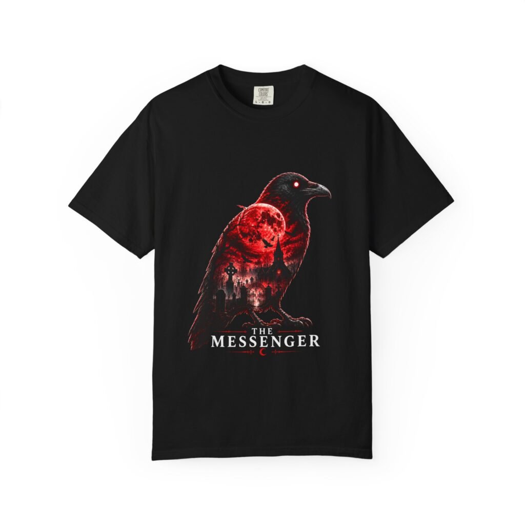 The Messenger Raven T-Shirt — Gothic Crow Graphic Tee