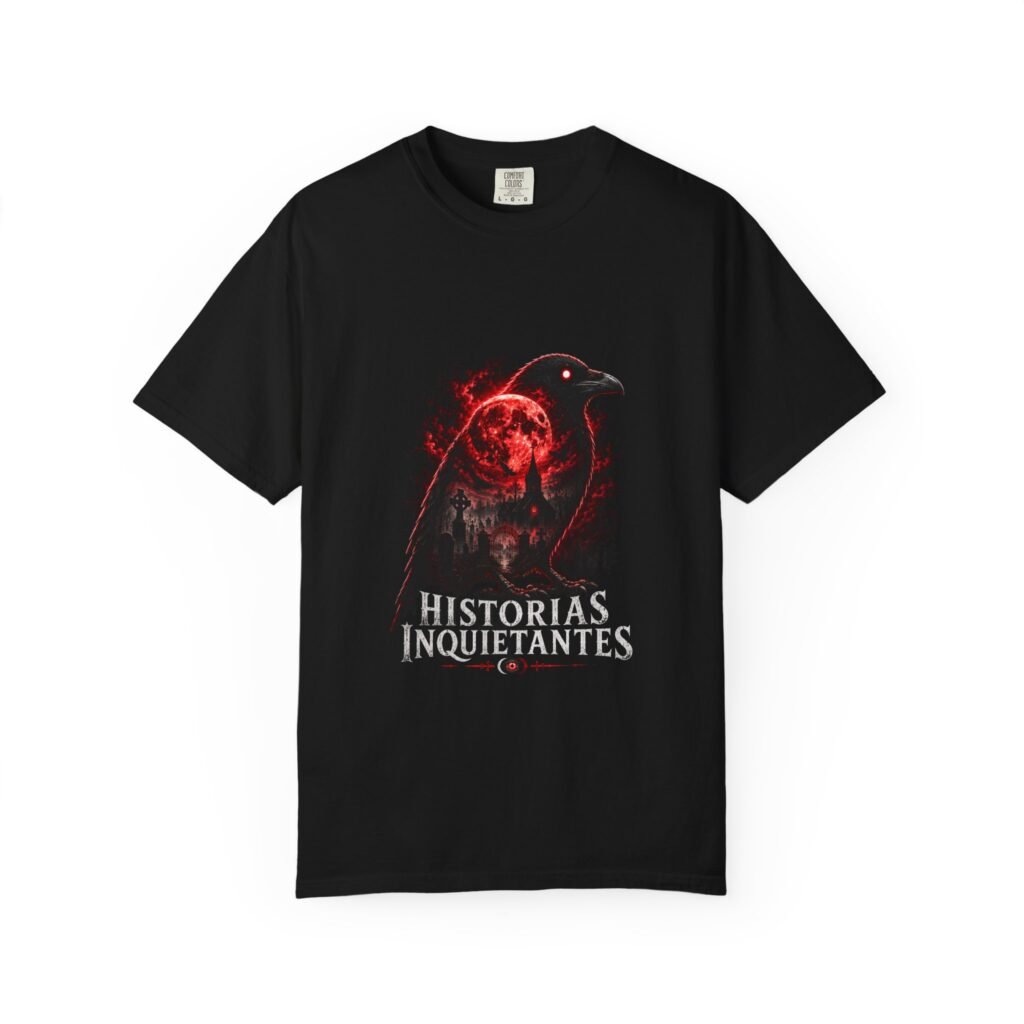 Creepy Crow T‑Shirt — “Historias Inquietantes” Gothic Horror Tee